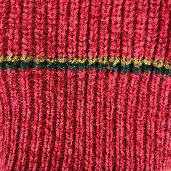 Vintage Men’s Lake Harmony Rowing Club Wool Blend Sweater | Cranberry Stripe | L - Picture 8 of 11